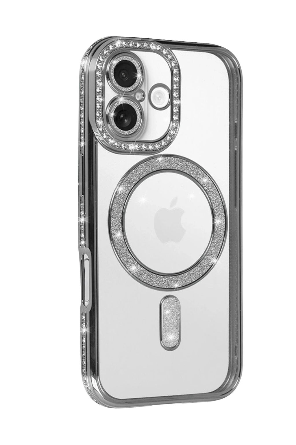 Apple iPhone 17 Joke Simli Magneticsafe Kılıf - Gümüş-(5796)