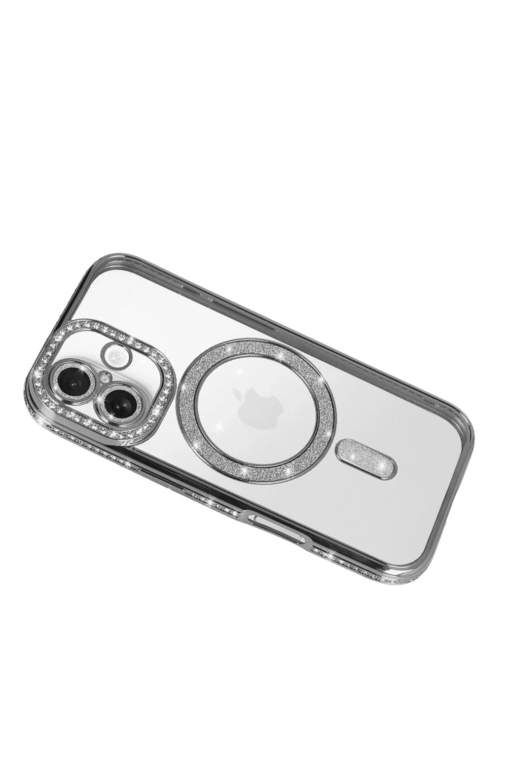 Apple iPhone 17 Joke Simli Magneticsafe Kılıf - Gümüş-(5796)