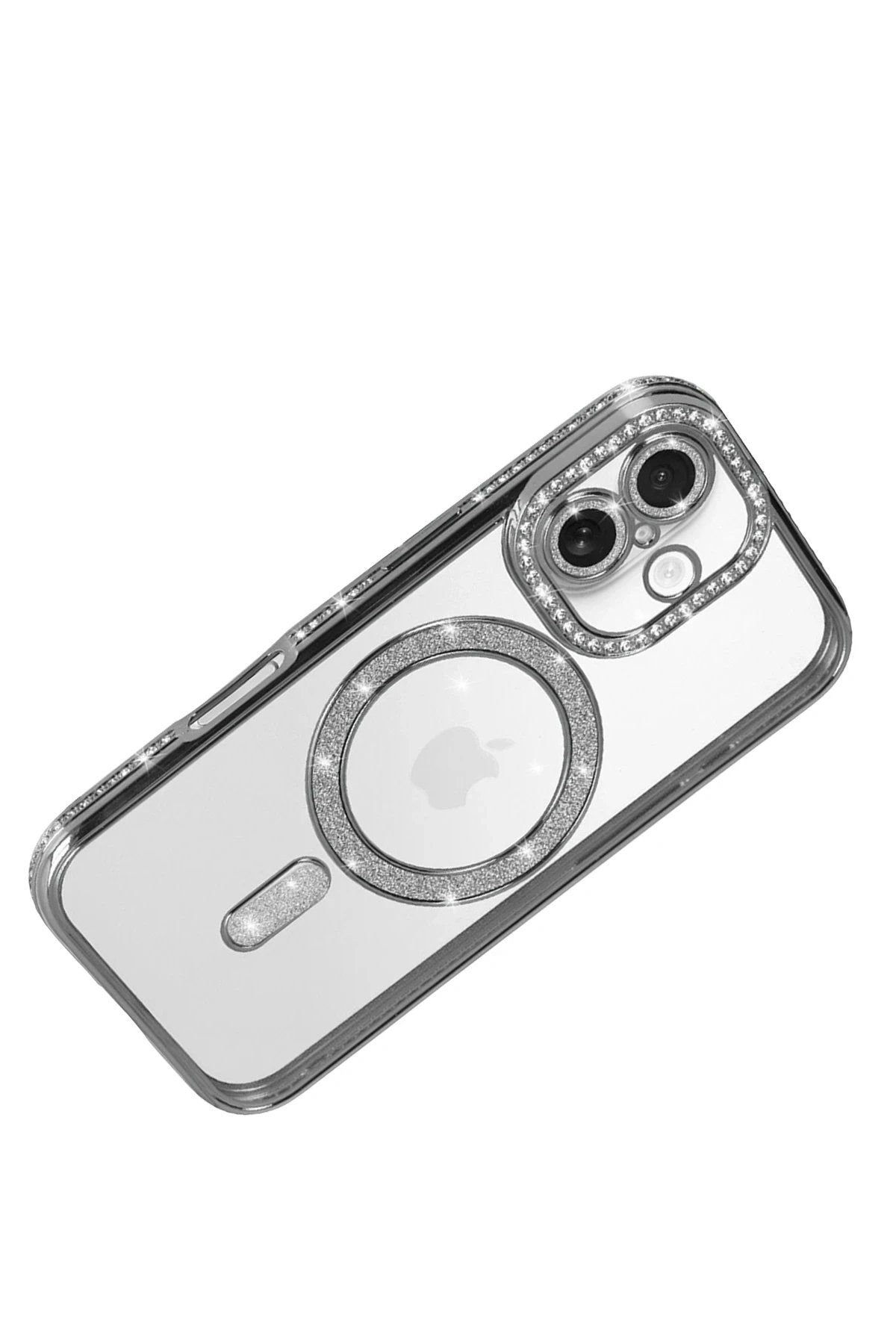 Apple iPhone 17 Joke Simli Magneticsafe Kılıf - Gümüş-(5796)