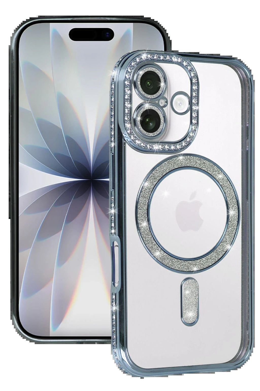 Apple iPhone 17 Joke Simli Magneticsafe Kılıf - Mavi-(5796)