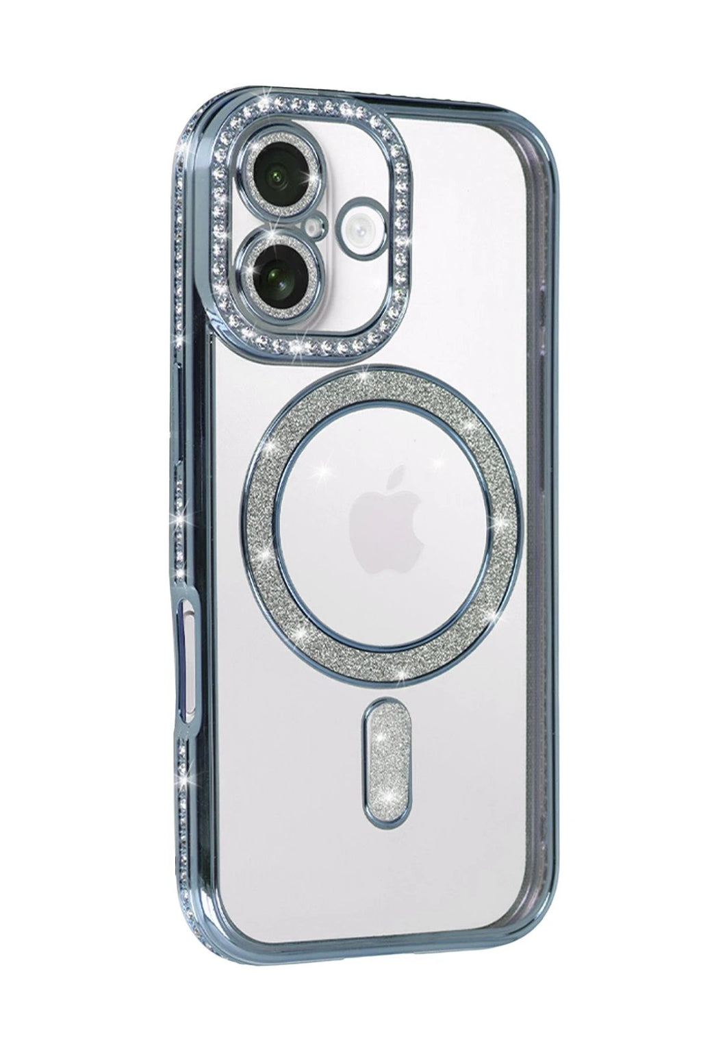 Apple iPhone 17 Joke Simli Magneticsafe Kılıf - Mavi-(5796)