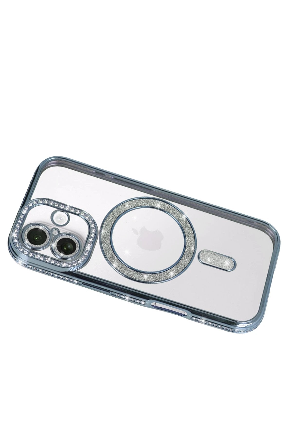 Apple iPhone 17 Joke Simli Magneticsafe Kılıf - Mavi-(5796)