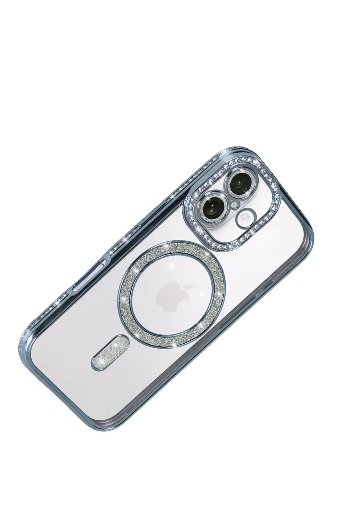 Apple iPhone 17 Joke Simli Magneticsafe Kılıf - Mavi-(5796)