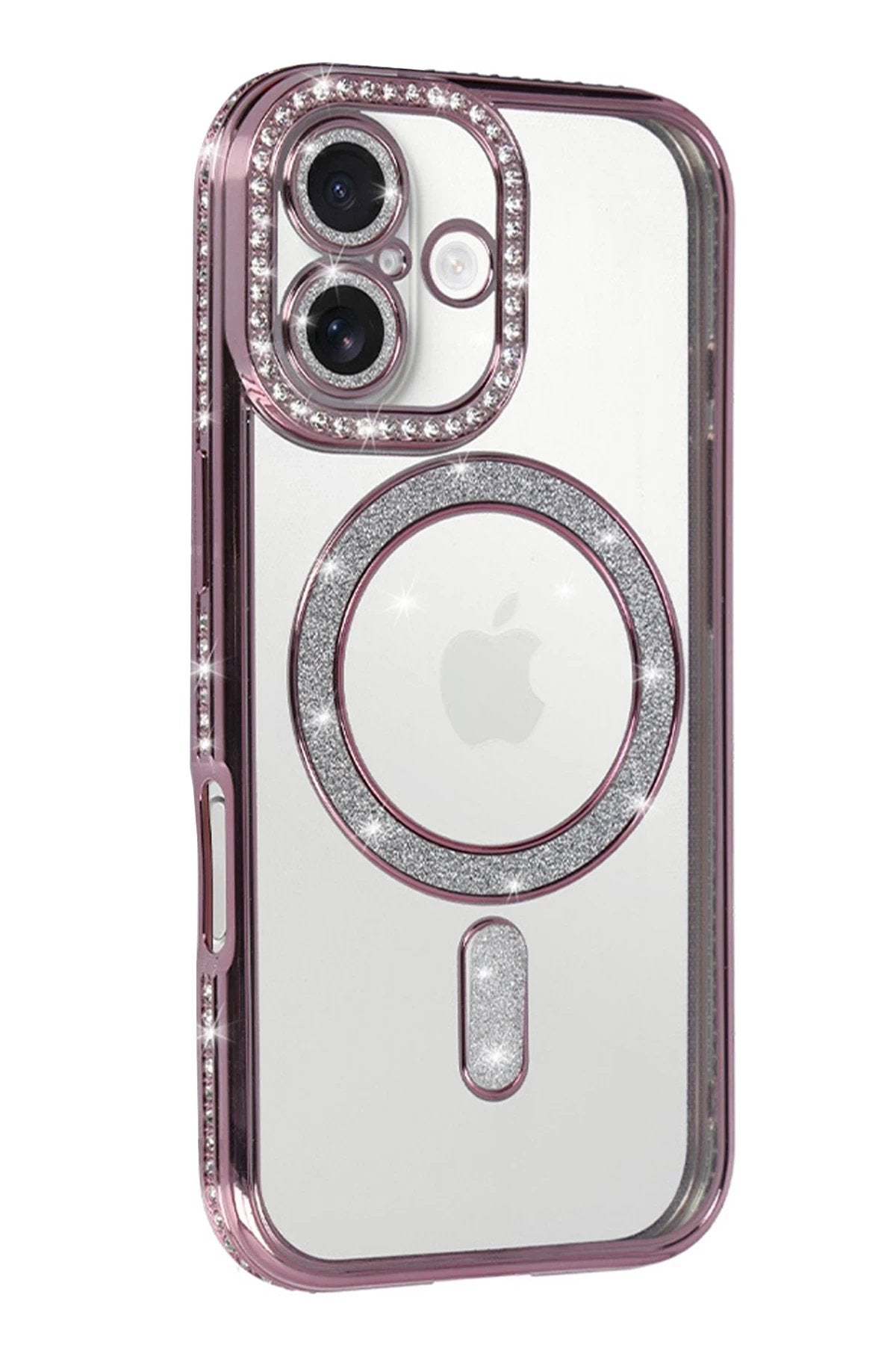 Apple iPhone 17 Joke Simli Magneticsafe Kılıf - Pembe-(5796)