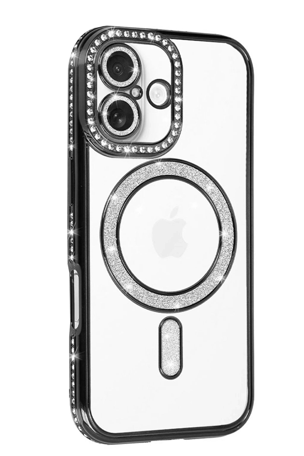 Apple iPhone 17 Joke Simli Magneticsafe Kılıf - Siyah-(5796)