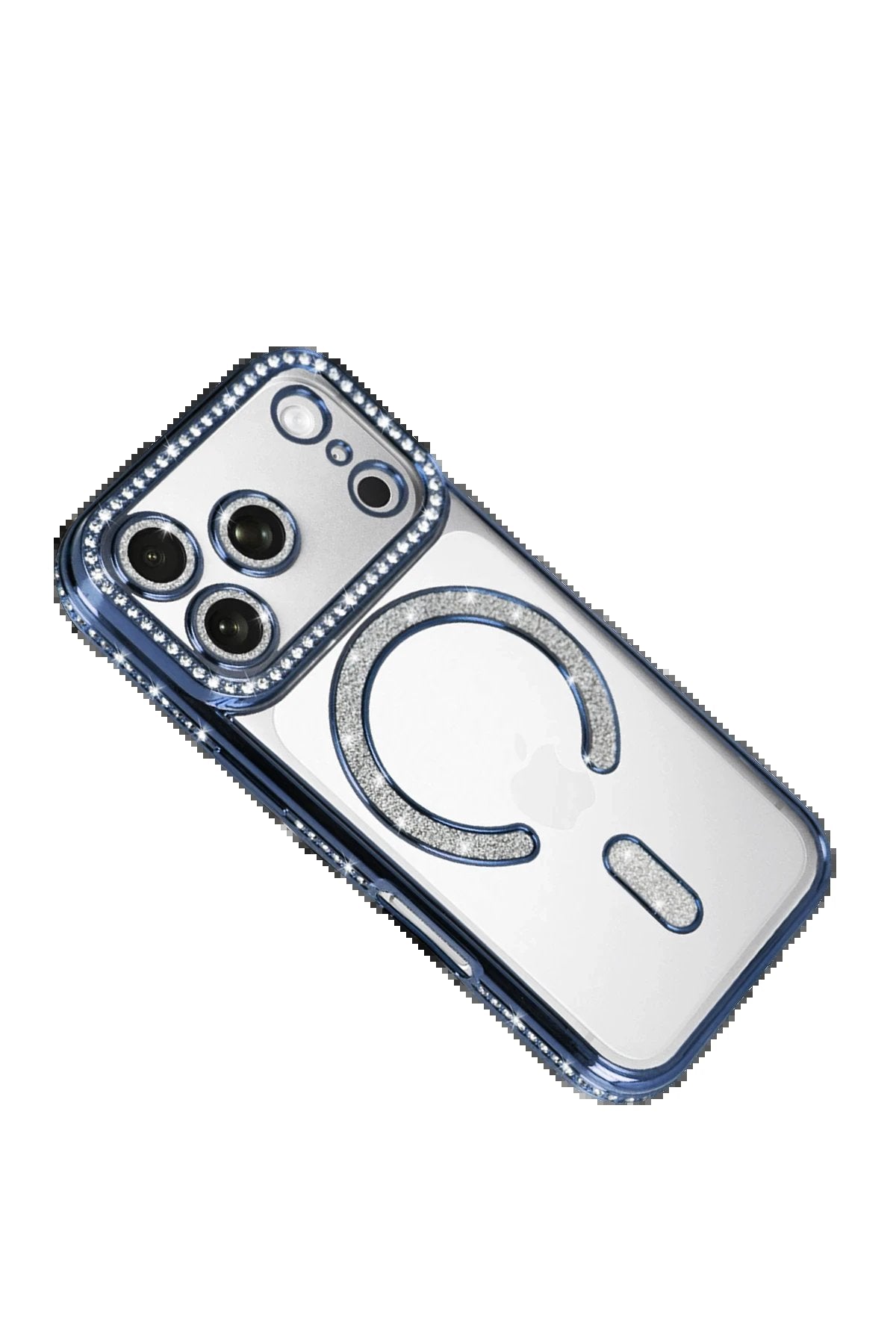 Apple iPhone 17 Pro Joke Simli Magneticsafe Kılıf - Mavi-(5796)