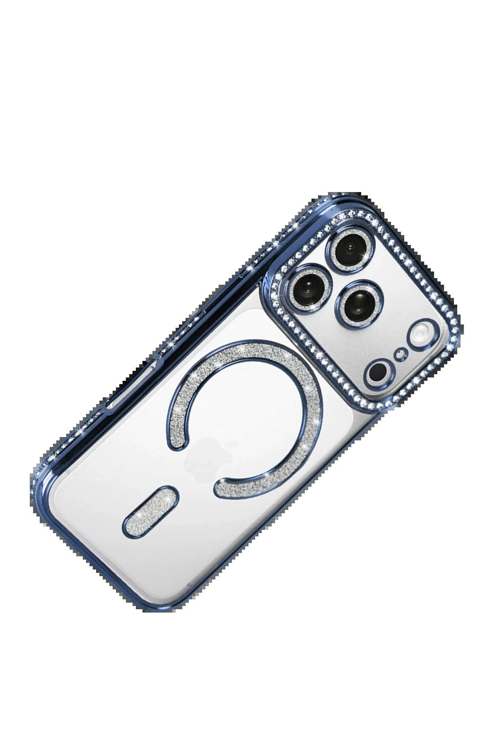 Apple iPhone 17 Pro Joke Simli Magneticsafe Kılıf - Mavi-(5796)