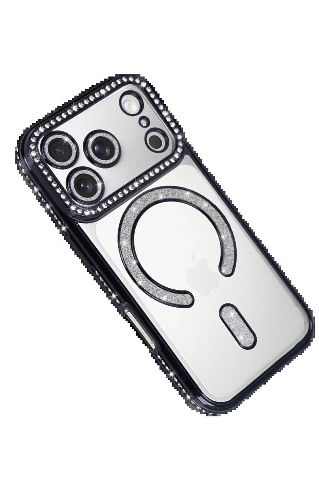 Apple iPhone 17 Pro Joke Simli Magneticsafe Kılıf - Siyah-(5796)