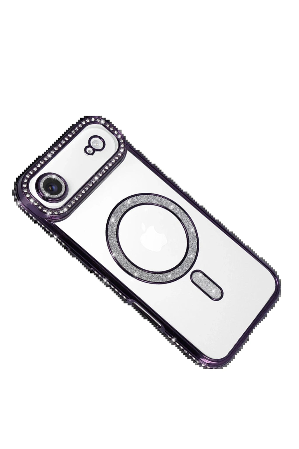 Apple iPhone 17 Air Joke Simli Magneticsafe Kılıf - Derin Mor-(5796)