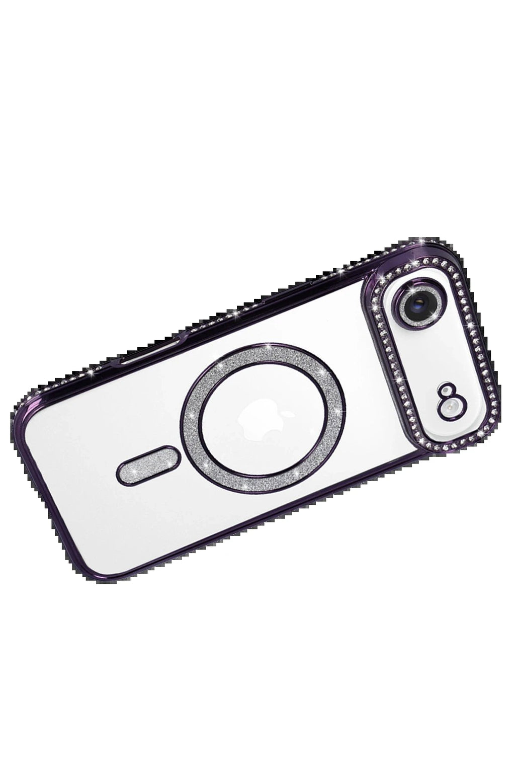 Apple iPhone 17 Air Joke Simli Magneticsafe Kılıf - Derin Mor-(5796)