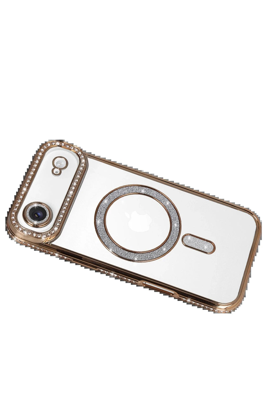 Apple iPhone 17 Air Joke Simli Magneticsafe Kılıf - Gold-(5796)