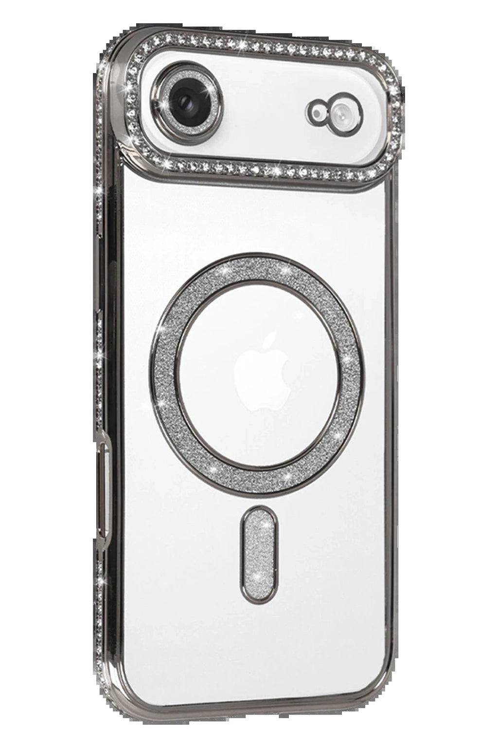 Apple iPhone 17 Air Joke Simli Magneticsafe Kılıf - Gümüş-(5796)