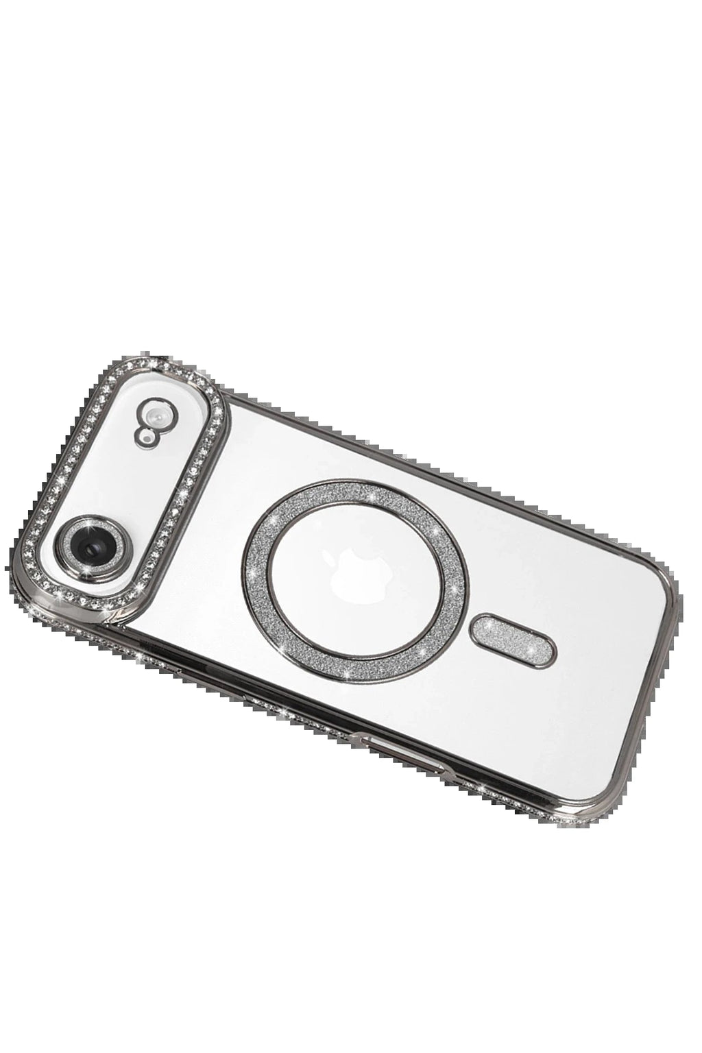 Apple iPhone 17 Air Joke Simli Magneticsafe Kılıf - Gümüş-(5796)