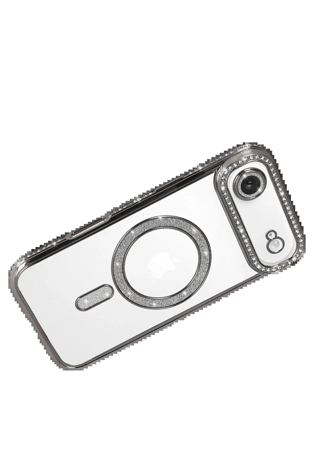 Apple iPhone 17 Air Joke Simli Magneticsafe Kılıf - Gümüş-(5796)