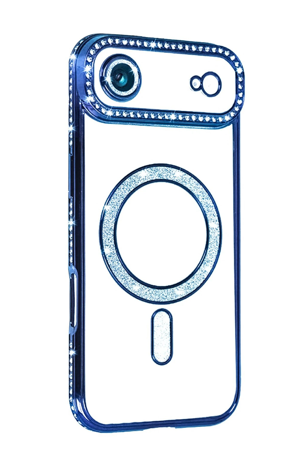 Apple iPhone 17 Air Joke Simli Magneticsafe Kılıf - Mavi-(5796)