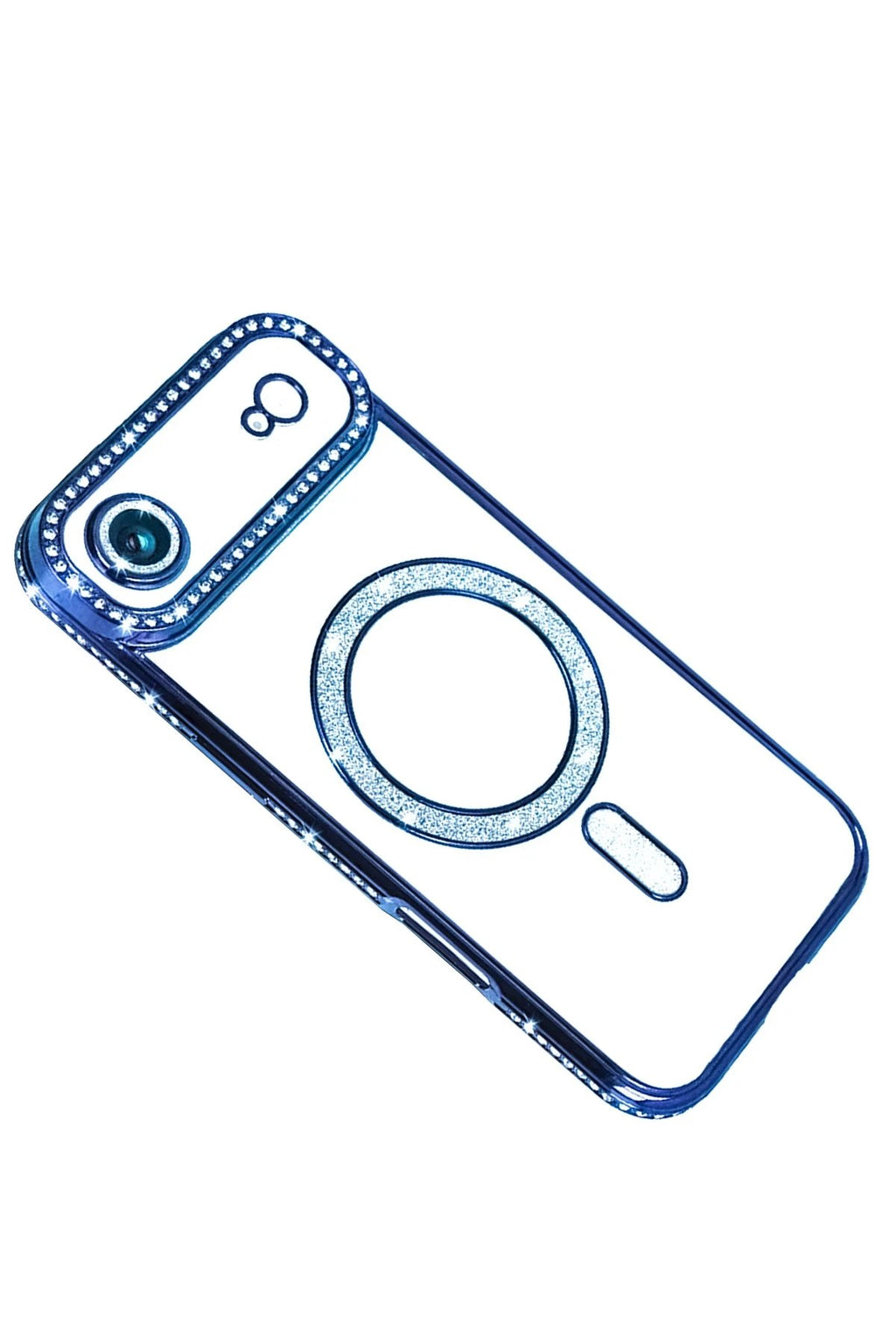 Apple iPhone 17 Air Joke Simli Magneticsafe Kılıf - Mavi-(5796)