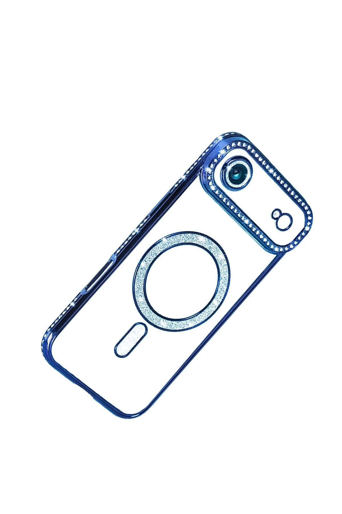 Apple iPhone 17 Air Joke Simli Magneticsafe Kılıf - Mavi-(5796)