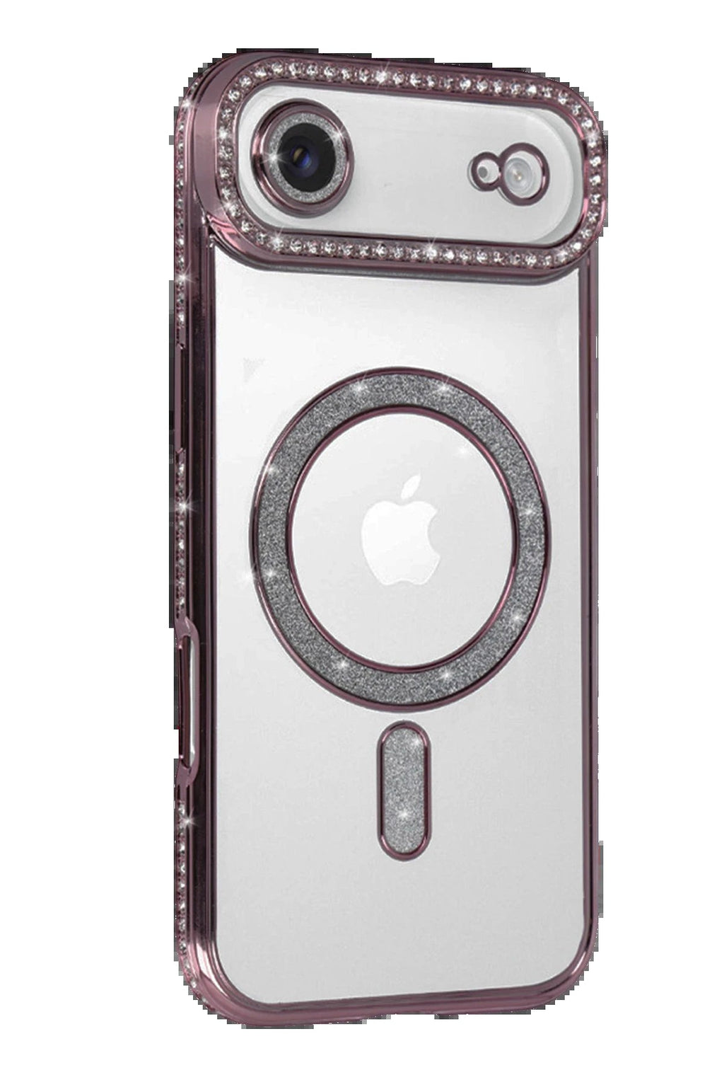 Apple iPhone 17 Air Joke Simli Magneticsafe Kılıf - Pembe-(5796)