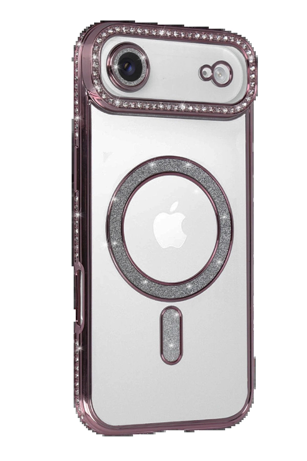 Apple iPhone 17 Air Joke Simli Magneticsafe Kılıf - Pembe-(5796)