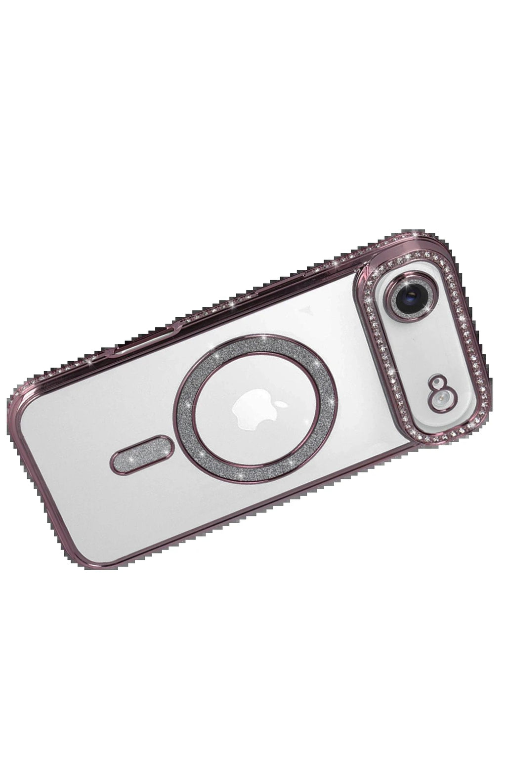 Apple iPhone 17 Air Joke Simli Magneticsafe Kılıf - Pembe-(5796)