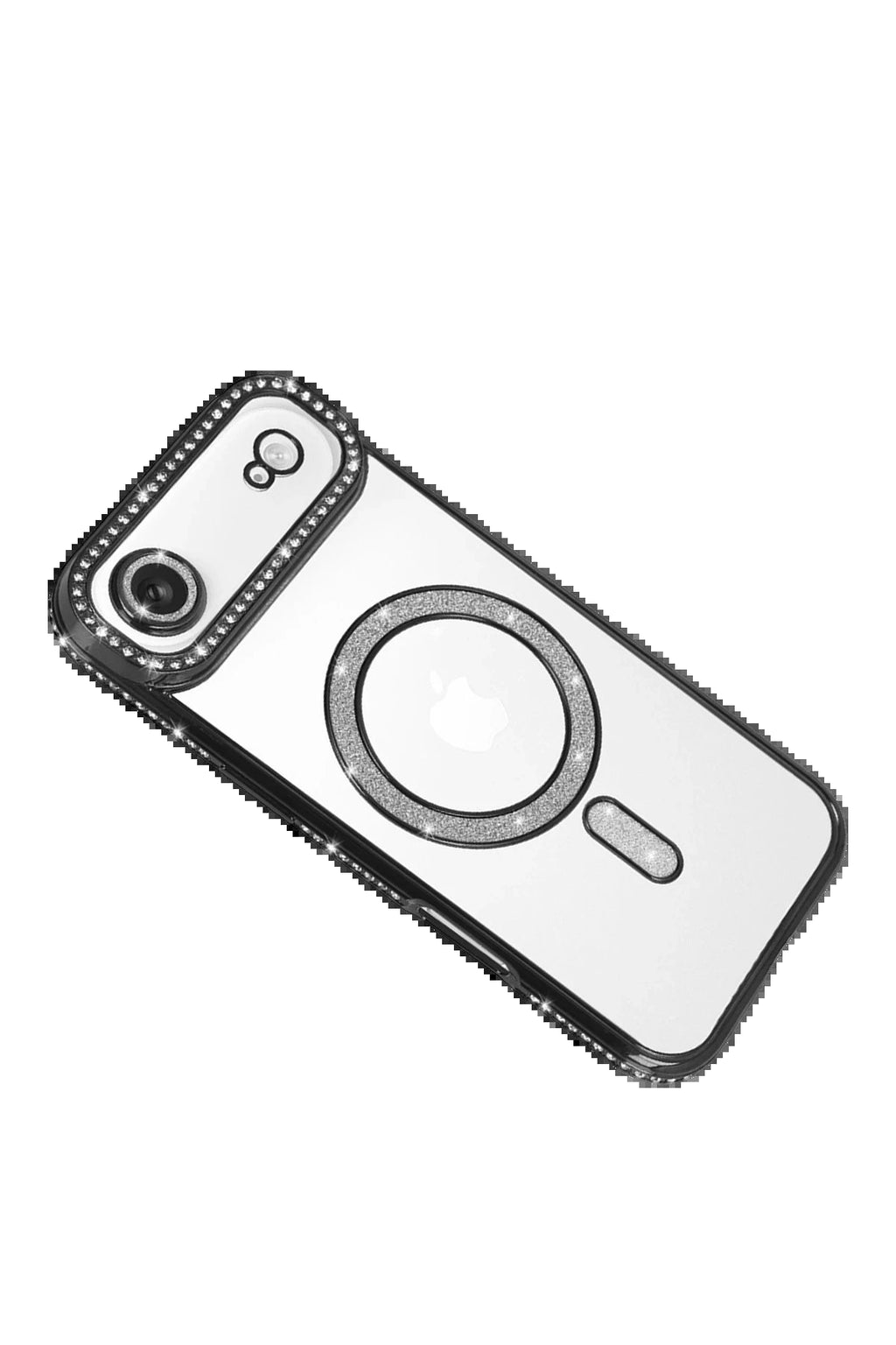 Apple iPhone 17 Air Joke Simli Magneticsafe Kılıf - Siyah-(5796)