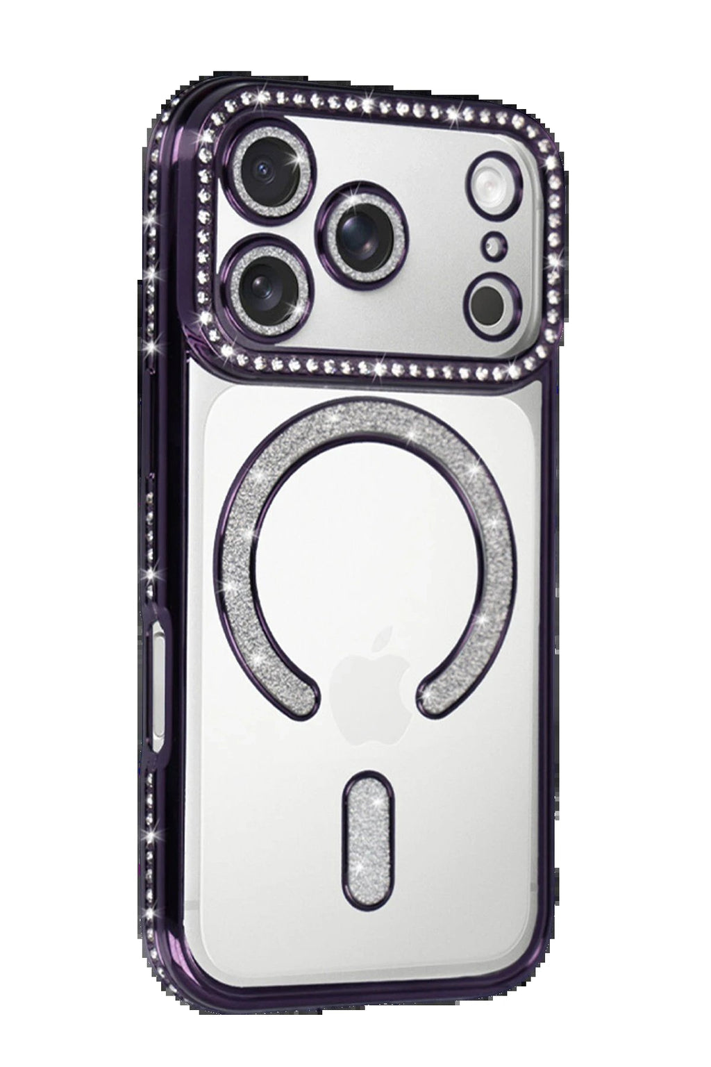 Apple iPhone 17 Pro Max Joke Simli Magneticsafe Kılıf - Derin Mor-(5796)