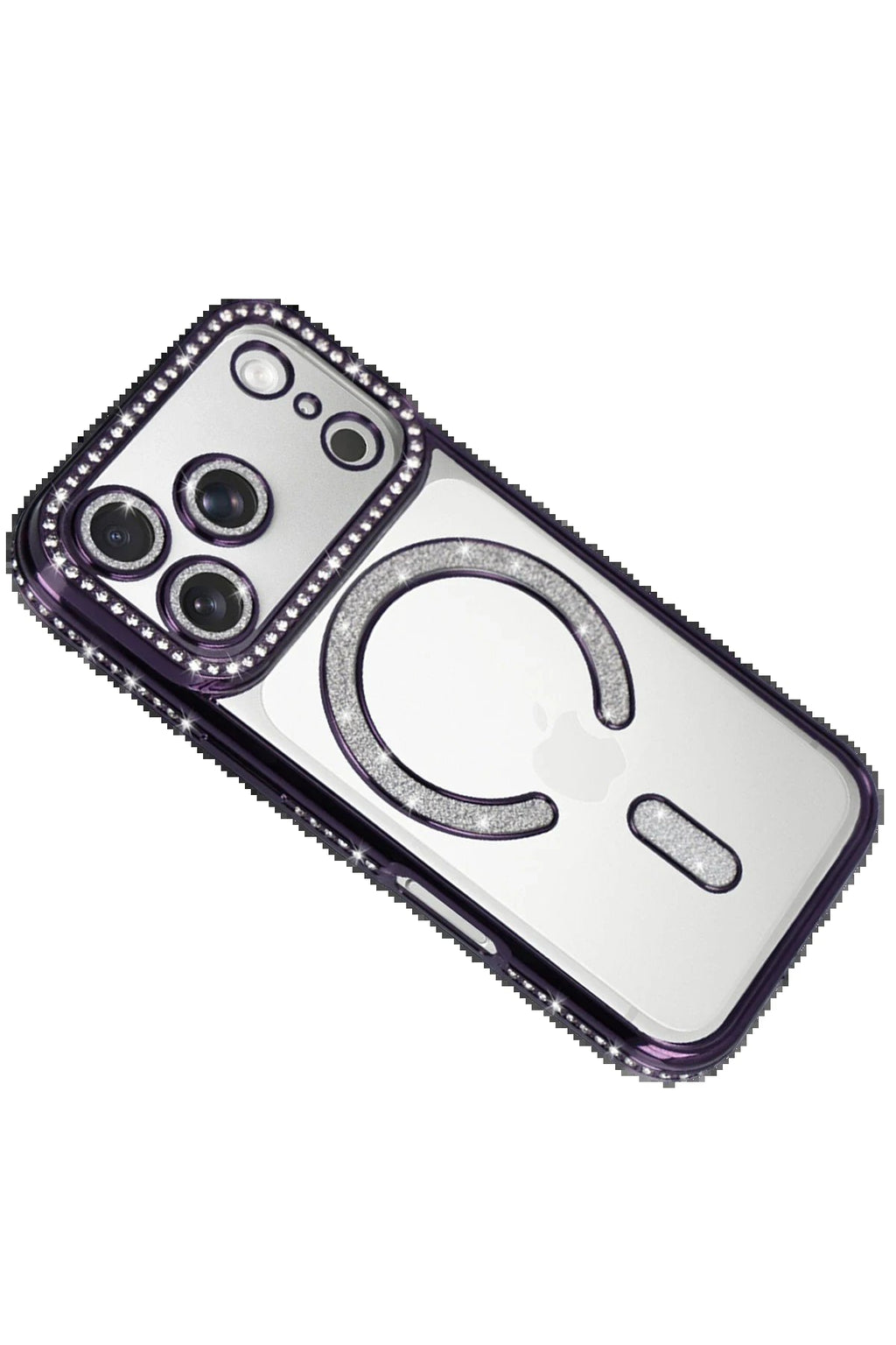 Apple iPhone 17 Pro Max Joke Simli Magneticsafe Kılıf - Derin Mor-(5796)