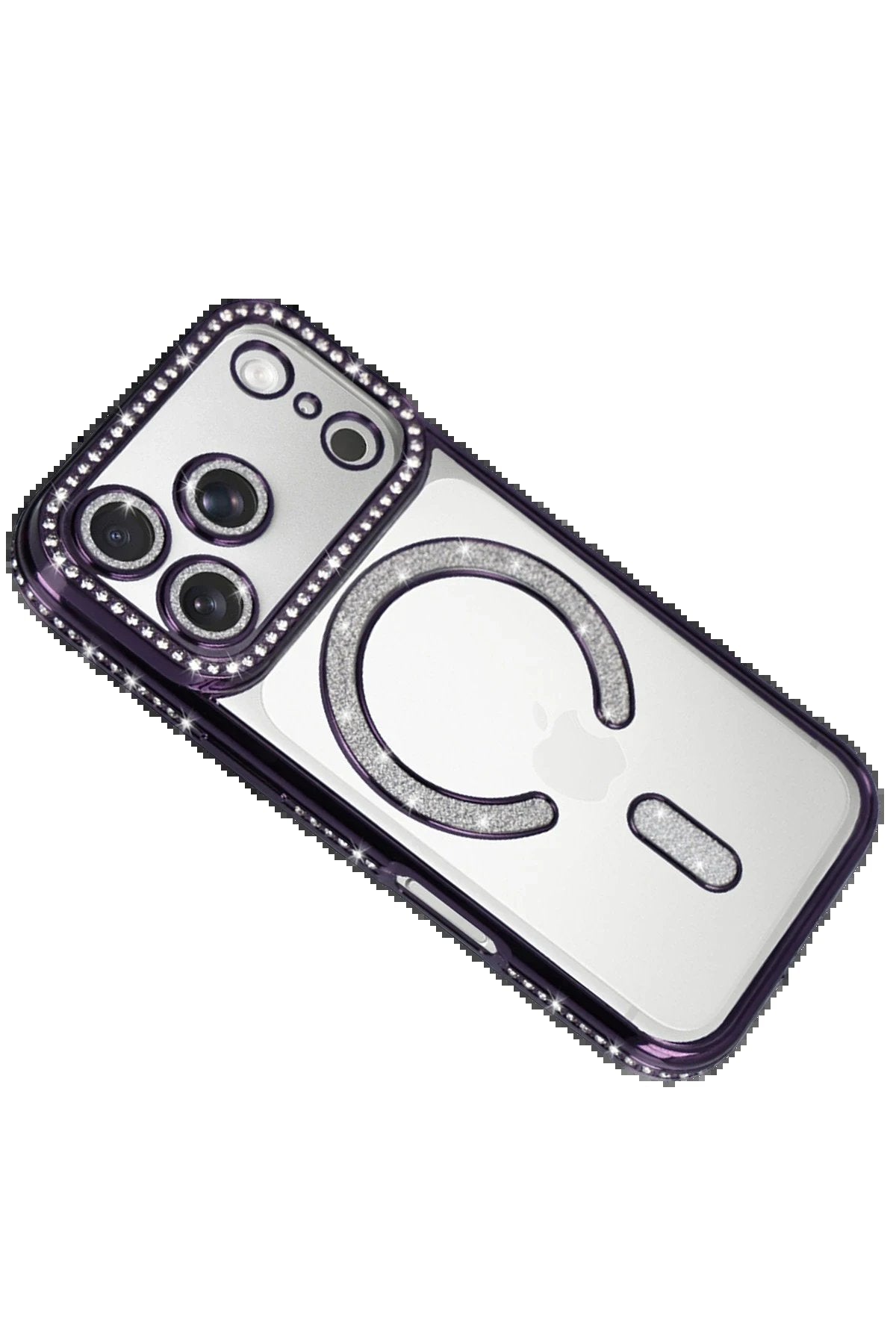 Apple iPhone 17 Pro Max Joke Simli Magneticsafe Kılıf - Derin Mor-(5796)