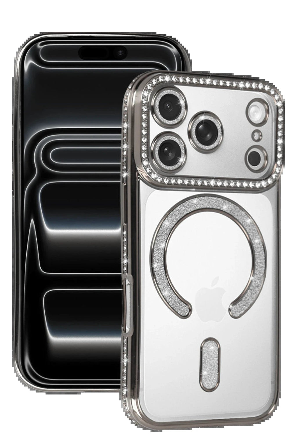 Apple iPhone 17 Pro Max Joke Simli Magneticsafe Kılıf - Gümüş-(5796)