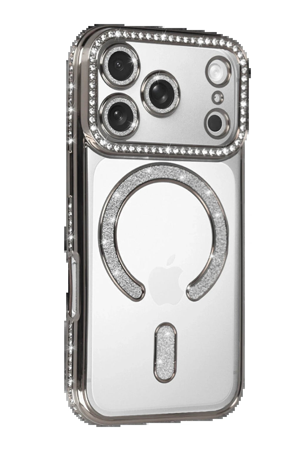 Apple iPhone 17 Pro Max Joke Simli Magneticsafe Kılıf - Gümüş-(5796)