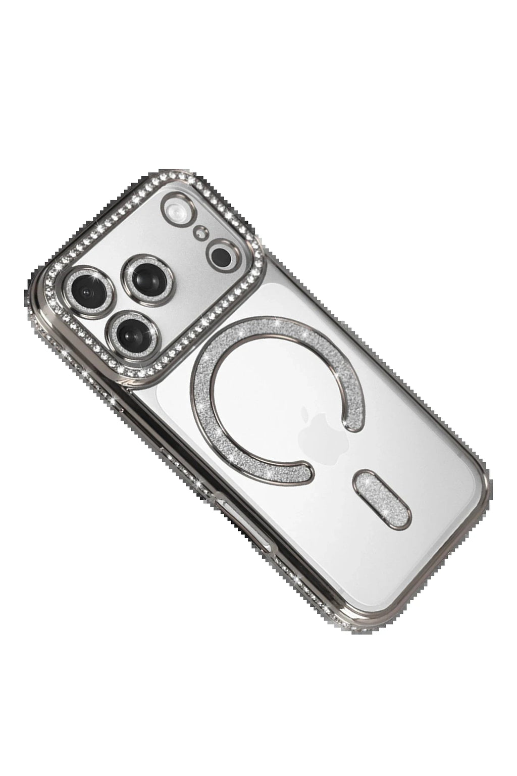 Apple iPhone 17 Pro Max Joke Simli Magneticsafe Kılıf - Gümüş-(5796)