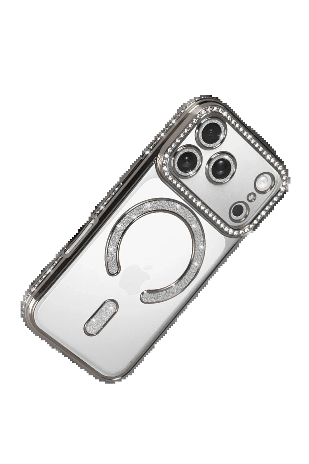 Apple iPhone 17 Pro Max Joke Simli Magneticsafe Kılıf - Gümüş-(5796)