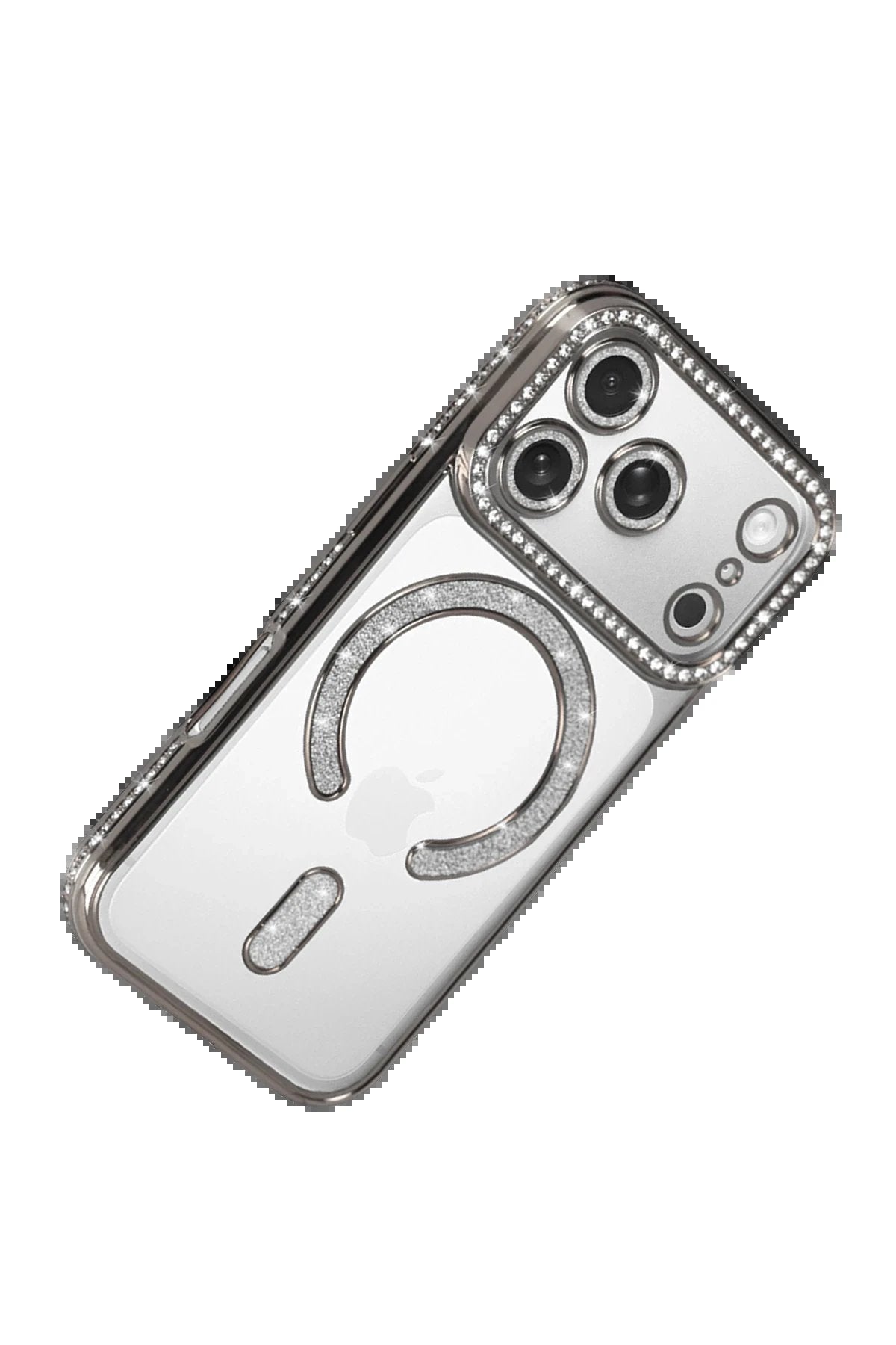 Apple iPhone 17 Pro Max Joke Simli Magneticsafe Kılıf - Gümüş-(5796)