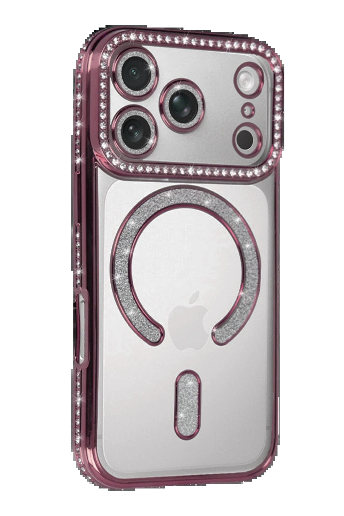 Apple iPhone 17 Pro Max Joke Simli Magneticsafe Kılıf - Pembe-(5796)