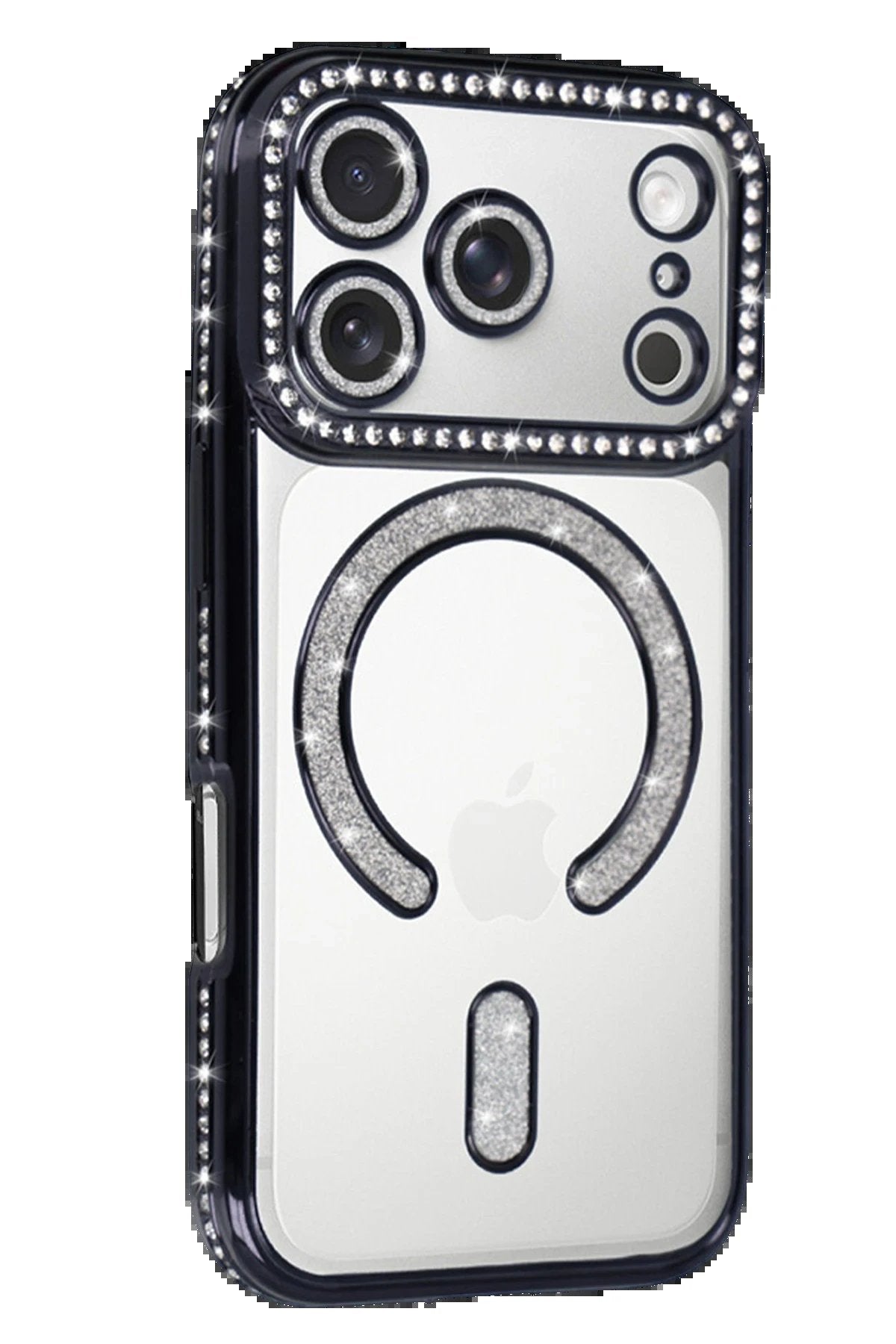 Apple iPhone 17 Pro Max Joke Simli Magneticsafe Kılıf - Siyah-(5796)