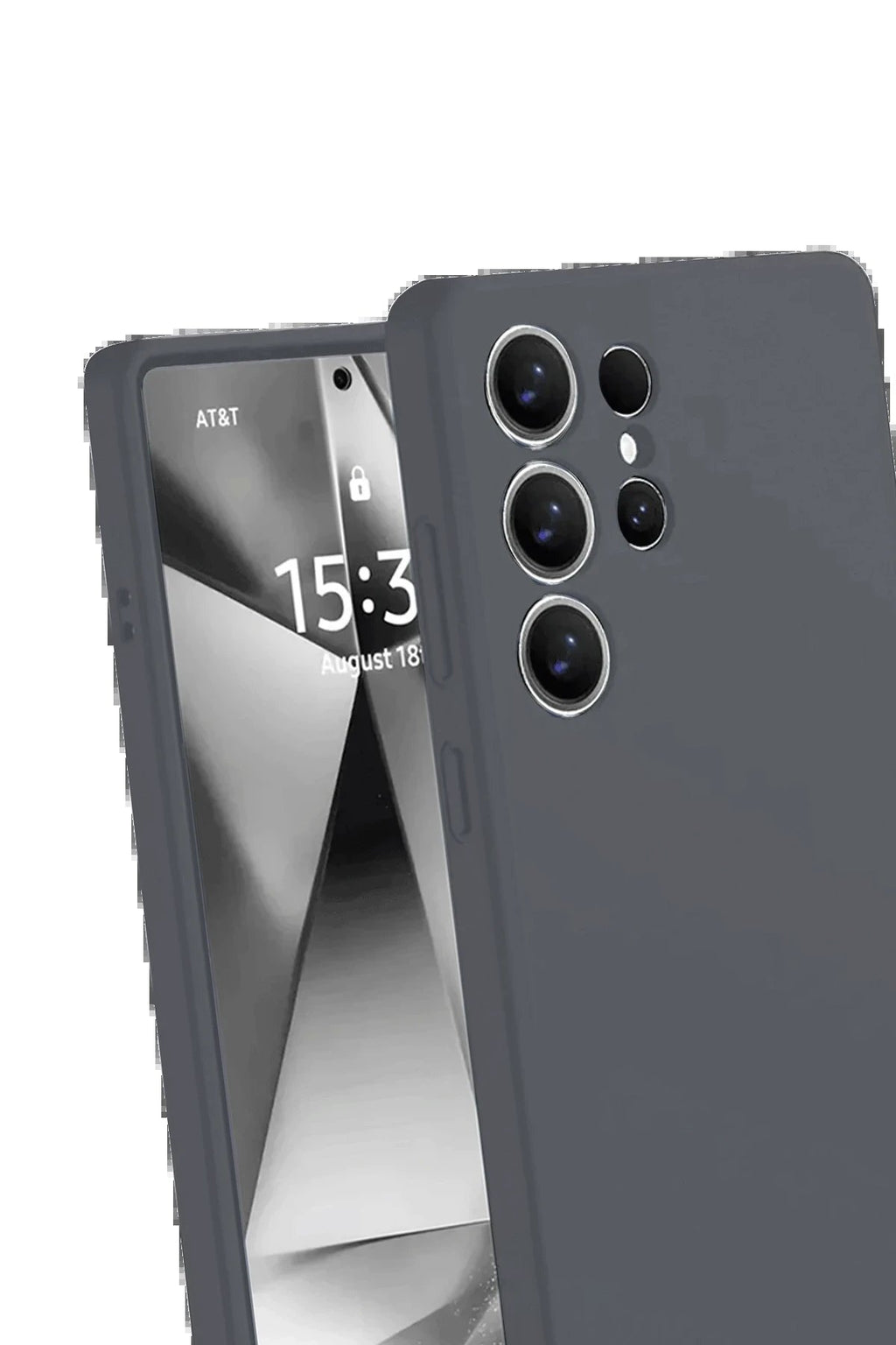 Samsung Galaxy S25 Ultra Kılıf Nano içi Kadife Silikon - Gri-(5796)