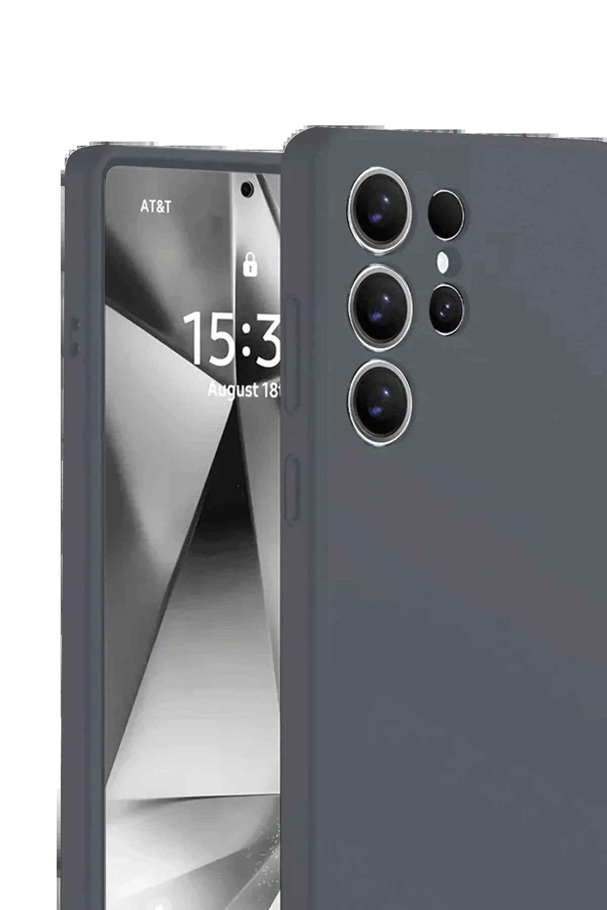 Samsung Galaxy S25 Ultra Kılıf Nano içi Kadife Silikon - Gri-(5796)