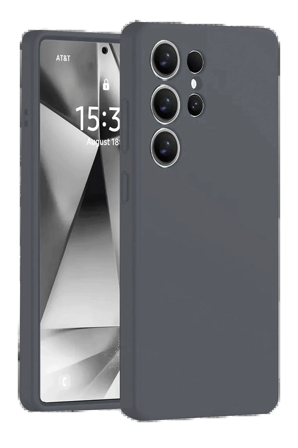 Samsung Galaxy S25 Ultra Kılıf Nano içi Kadife Silikon - Gri-(5796)