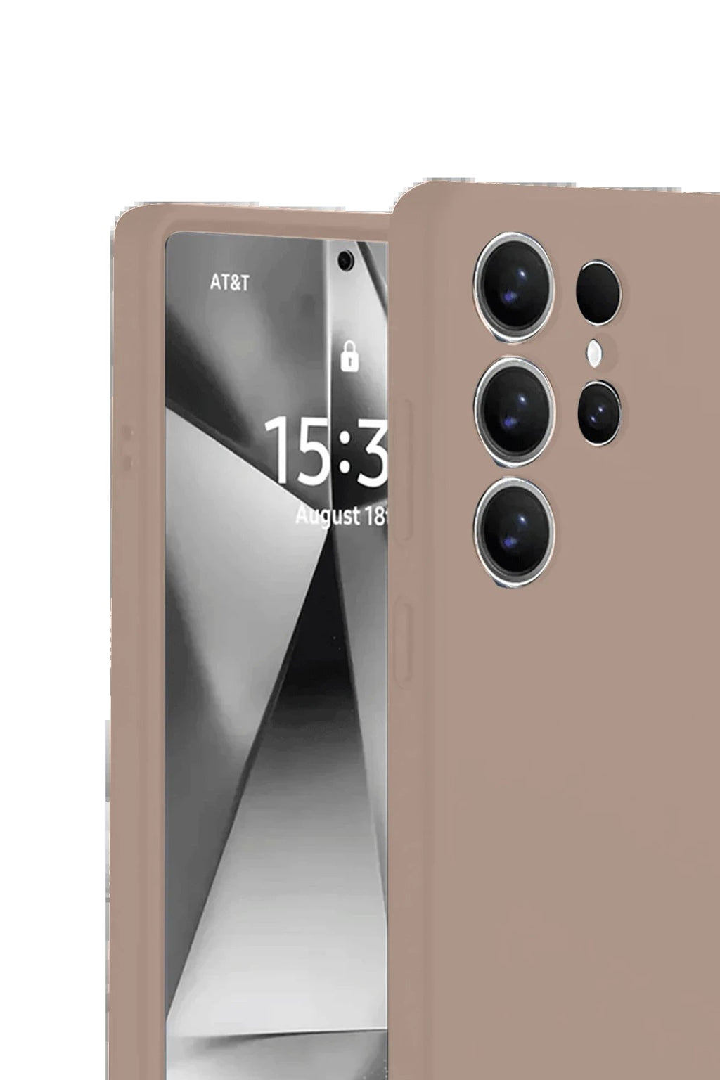 Samsung Galaxy S25 Ultra Kılıf Nano içi Kadife Silikon - Pudra-(5796)