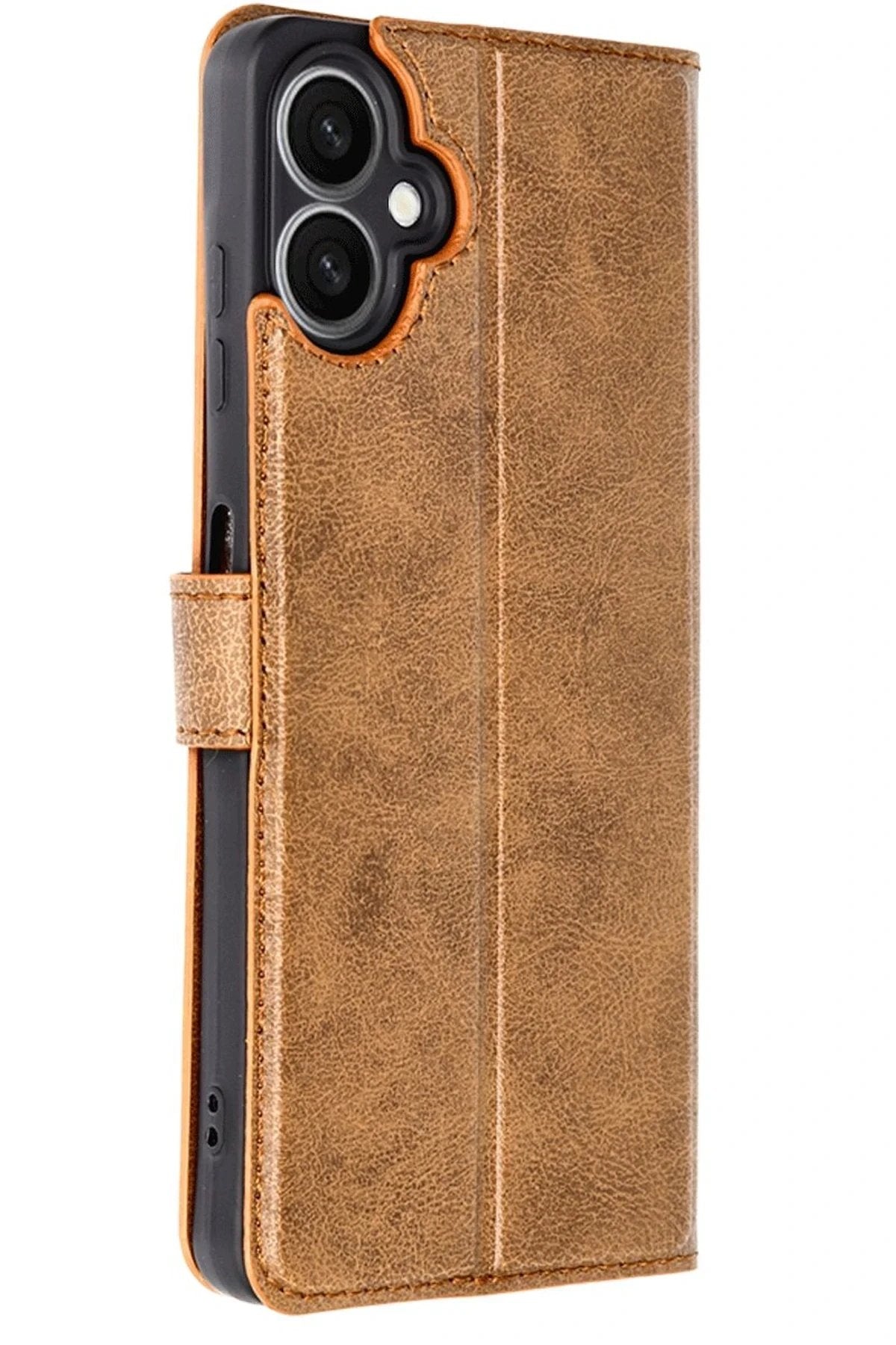 Samsung Galaxy A07 Trend S Plus Kapaklı Kılıf - Taba-(5796)