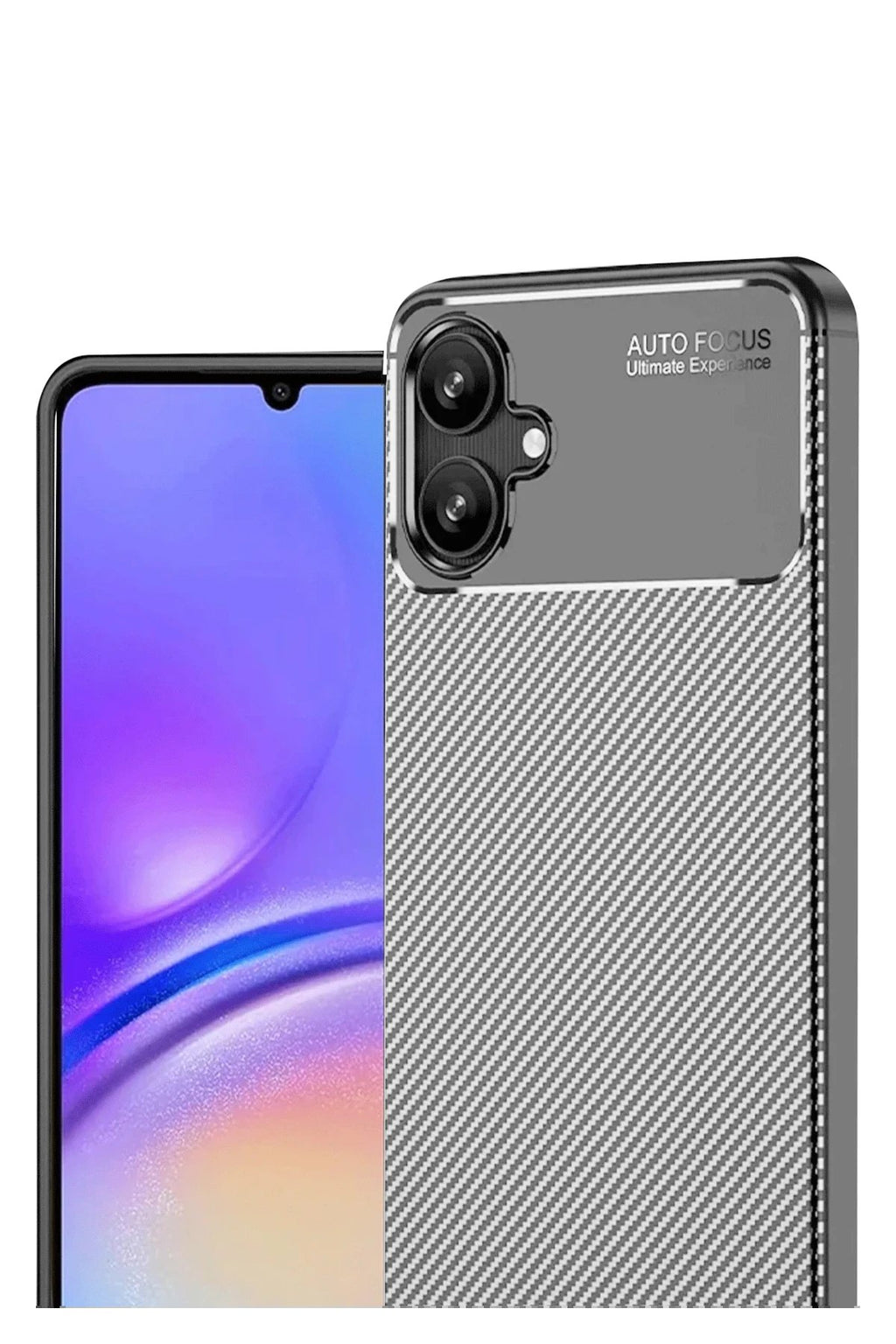 Samsung Galaxy A06 Kılıf Auto Focus Karbon Kapak - Gri-(5796)