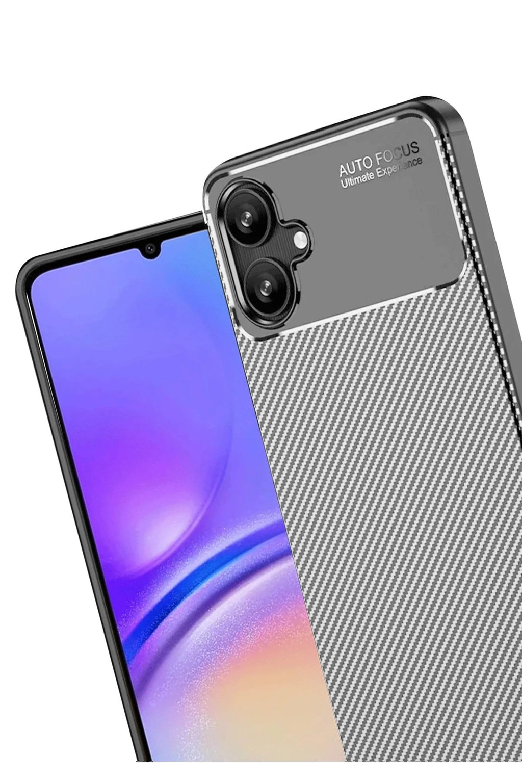 Samsung Galaxy A06 Kılıf Auto Focus Karbon Kapak - Gri-(5796)