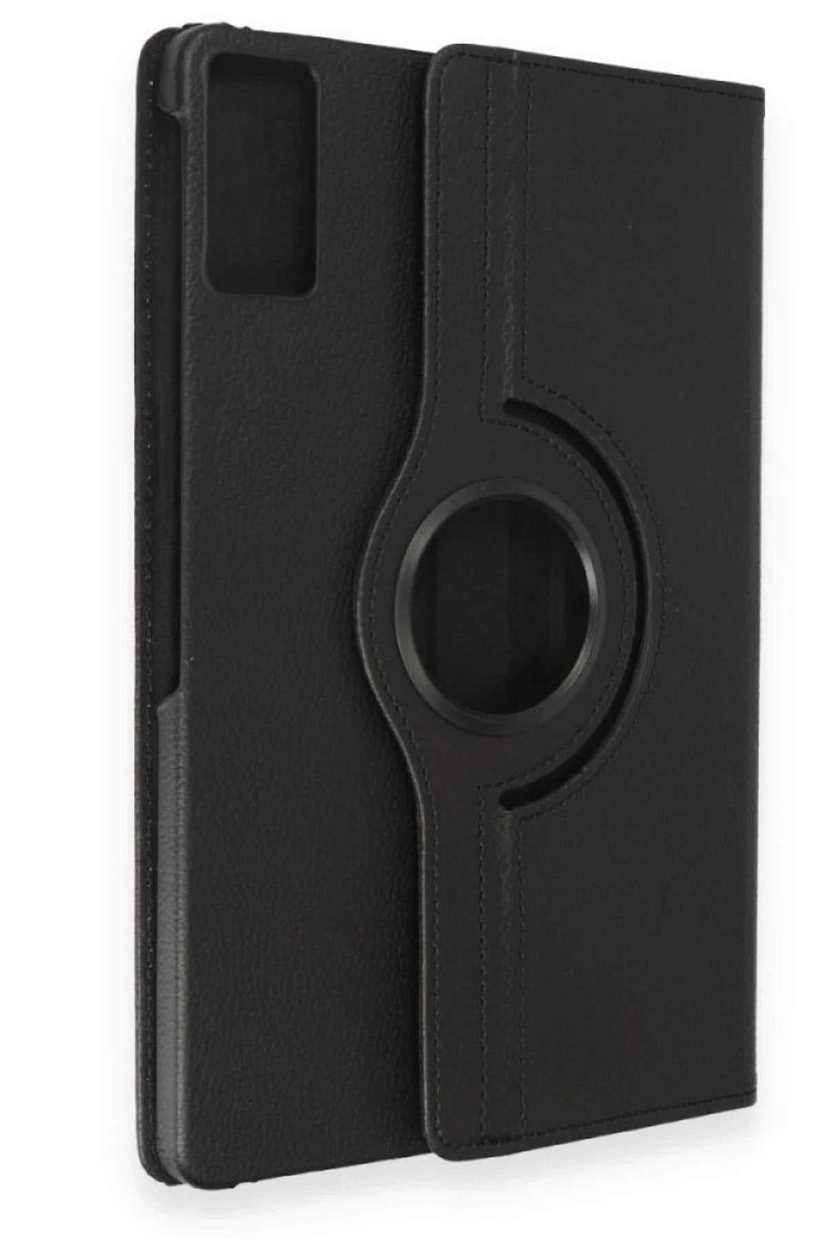 Samsung Galaxy T550 Tab A 9.7 Kılıf 360 Tablet Deri Kılıf - Siyah-(5796)