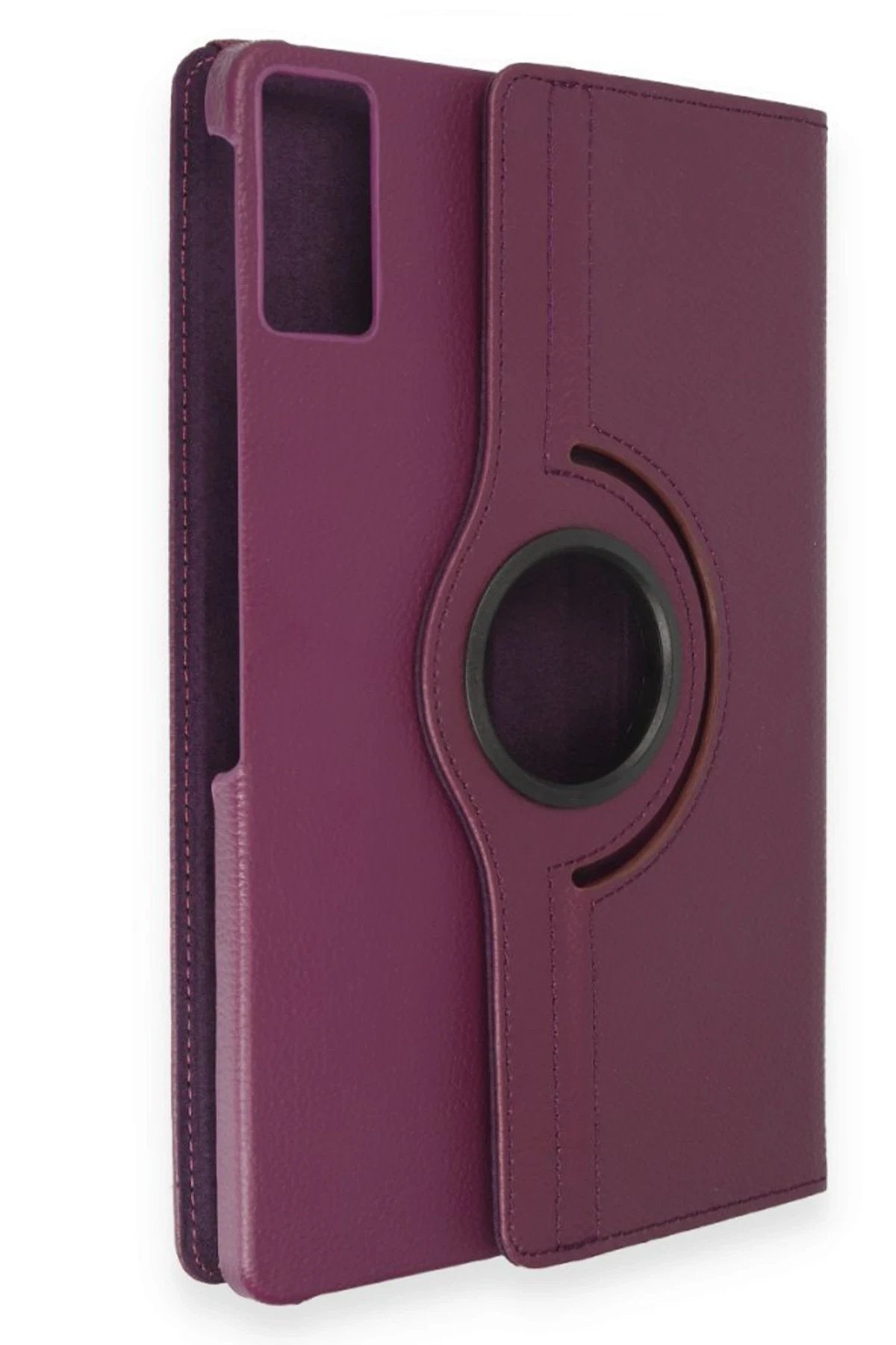 Samsung Galaxy T550 Tab A 9.7 Kılıf 360 Tablet Deri Kılıf - Mürdüm-(5796)