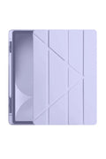 Samsung Galaxy Tab S10 FE Plus 13.1 Kalemlikli Hugo Tablet Kılıfı - Açık Mor-(5796)