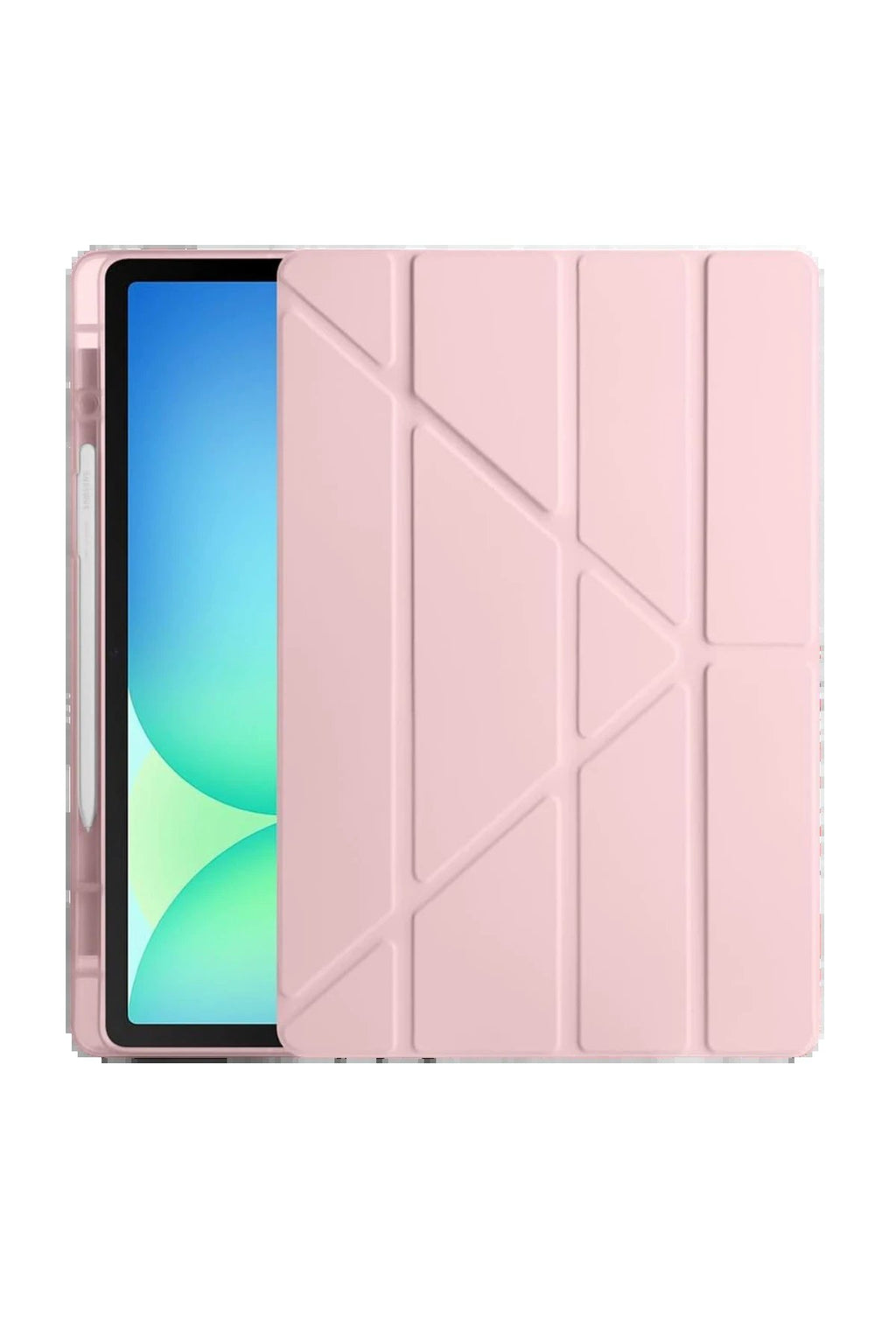 Samsung Galaxy Tab S10 FE Plus 13.1 Kalemlikli Hugo Tablet Kılıfı - Rose Gold-(5796)