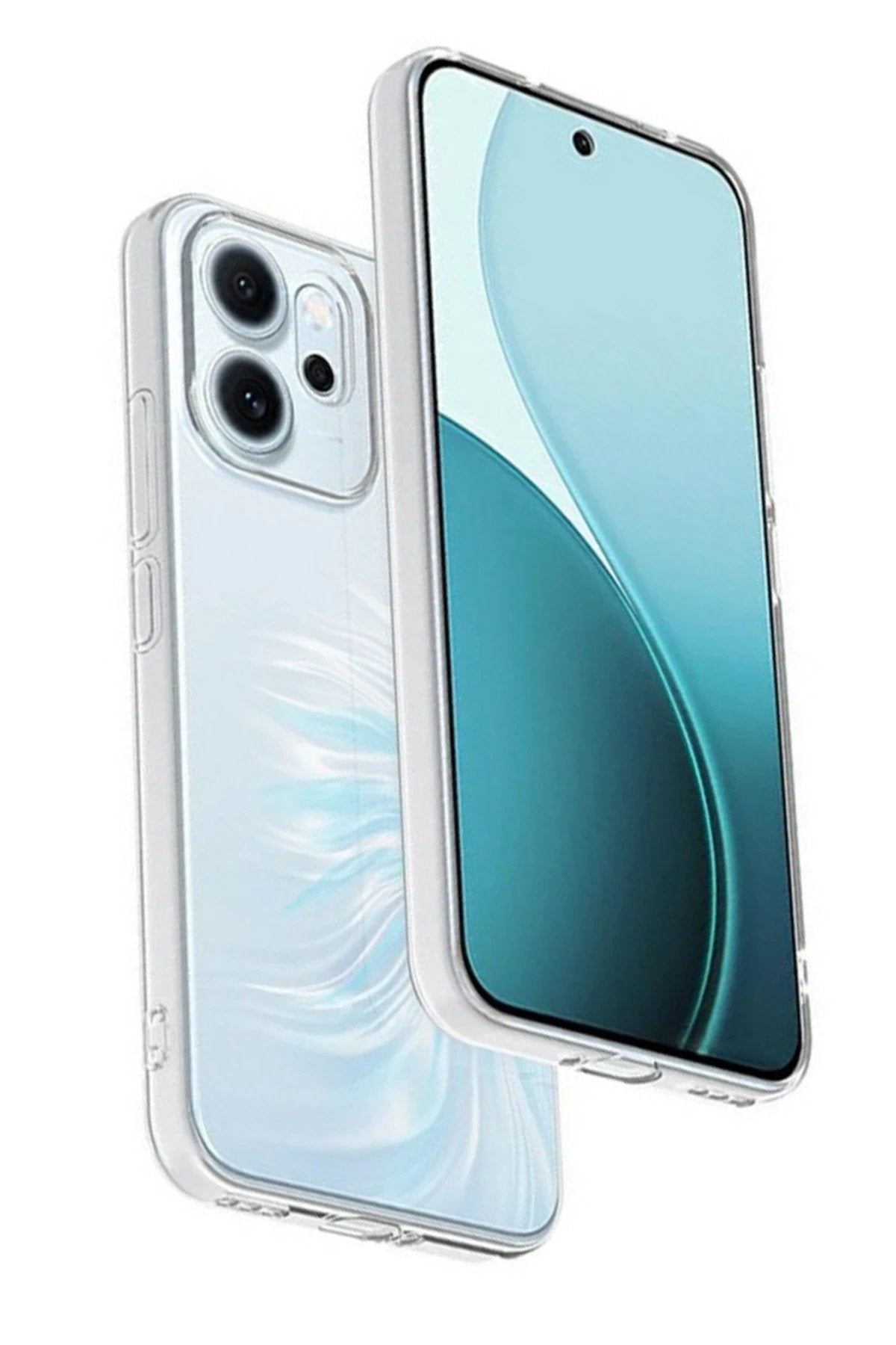 Oppo Reno 14F Kılıf Lüx Şeffaf Silikon-(5796)