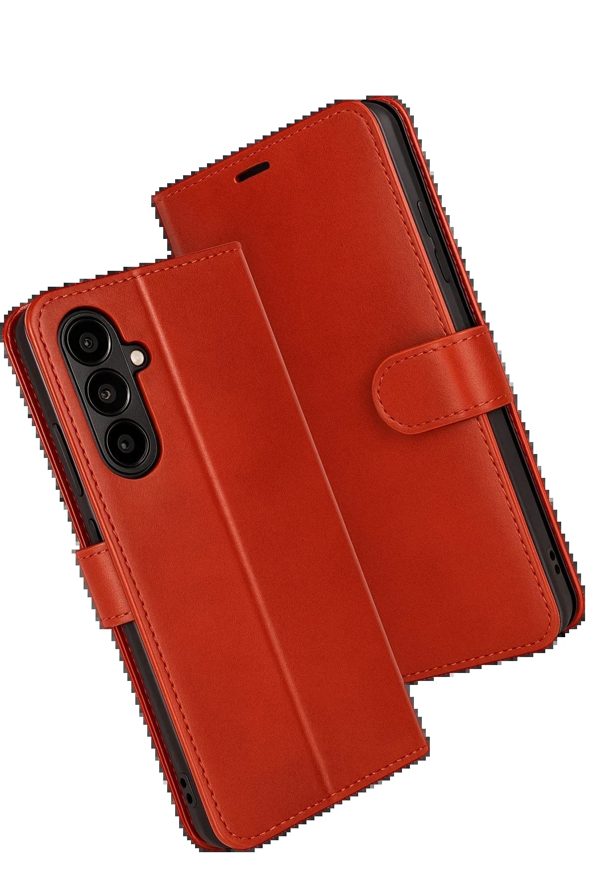 Samsung Galaxy S25 FE Trend S Plus Kapaklı Kılıf - Kırmızı-(5796)