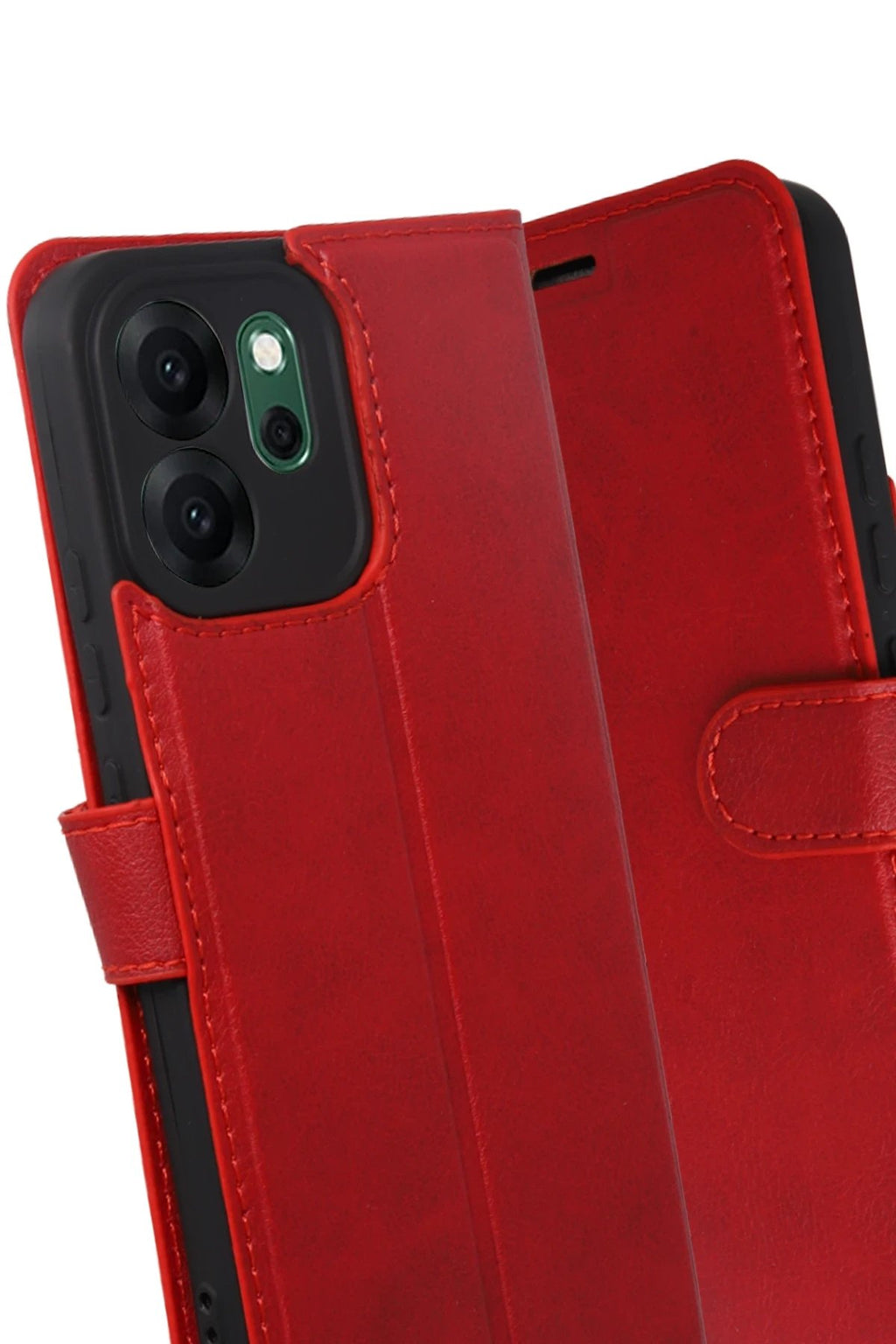 Oppo Reno 14F Trend S Plus Kapaklı Kılıf - Kırmızı-(5796)