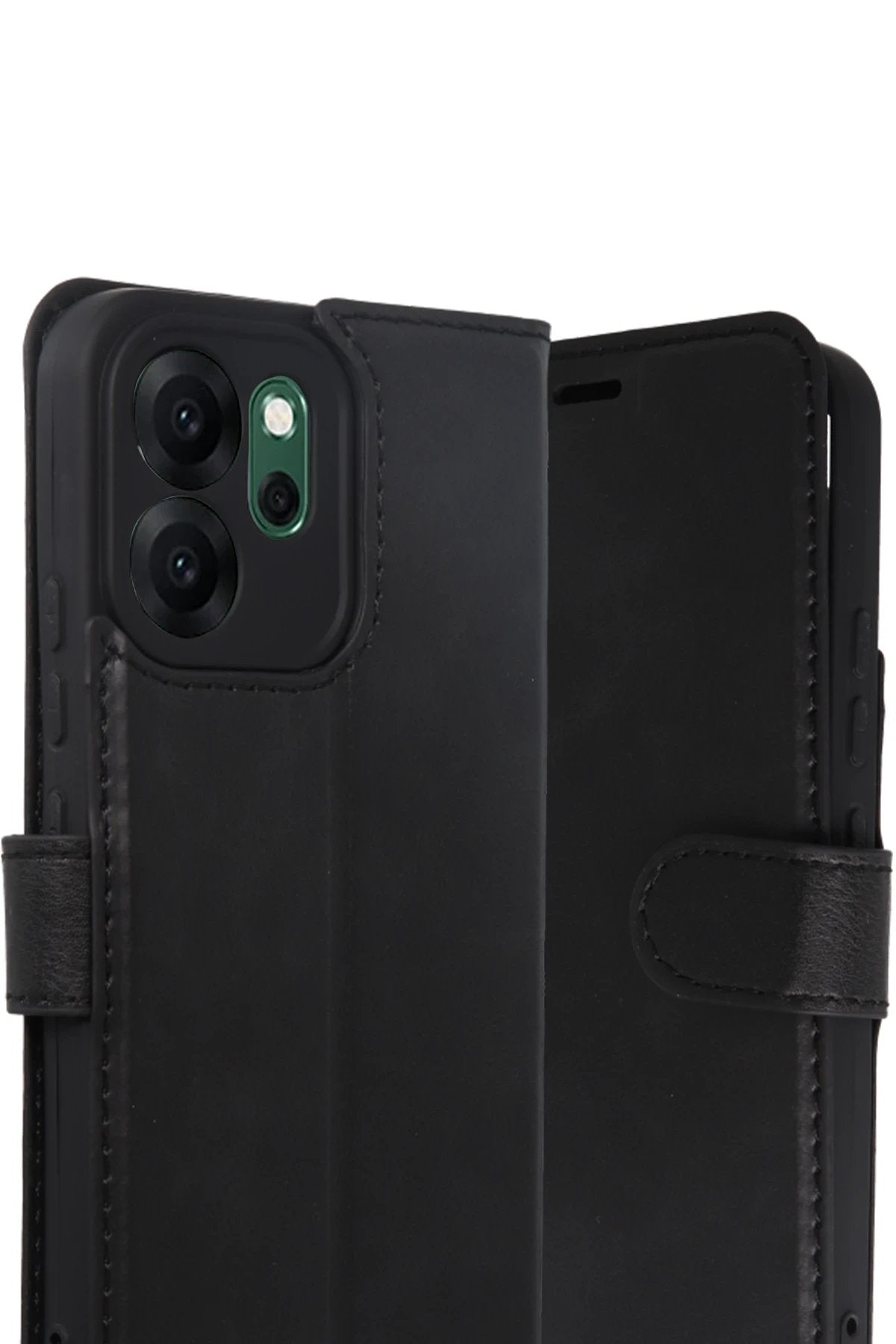 Oppo Reno 14F Trend S Plus Kapaklı Kılıf - Siyah-(5796)